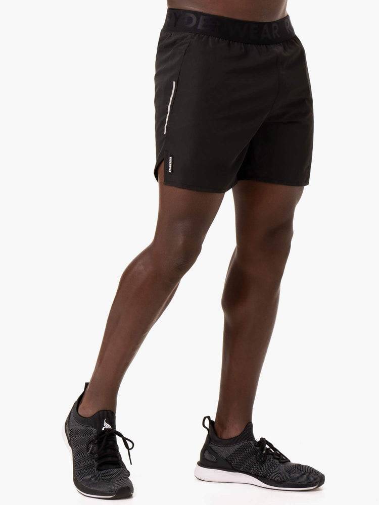 Black Ryderwear Men Shorts Strength Performance Men's Shorts | AU1416GL