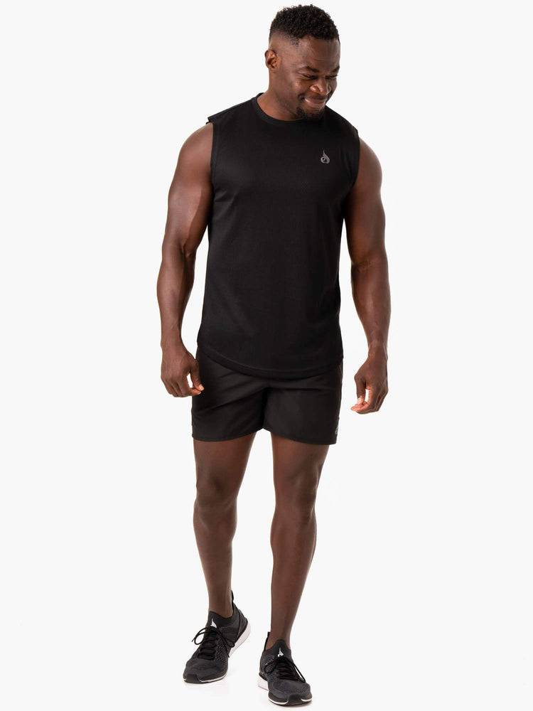 Black Ryderwear Men Shorts Strength Performance Men's Shorts | AU1416GL