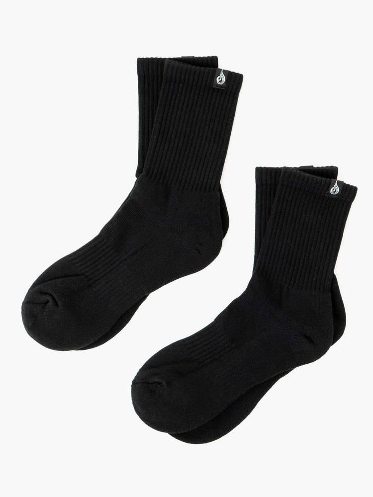 Black Ryderwear Men Socks Crew Men\'s Socks | AU1557MA