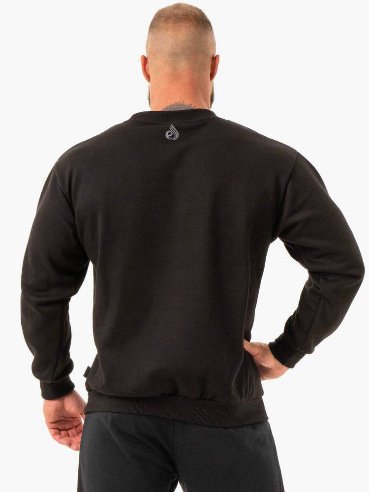 Black Ryderwear Men Sweaters Force Pullover Men's Sweaters | AU1318XF