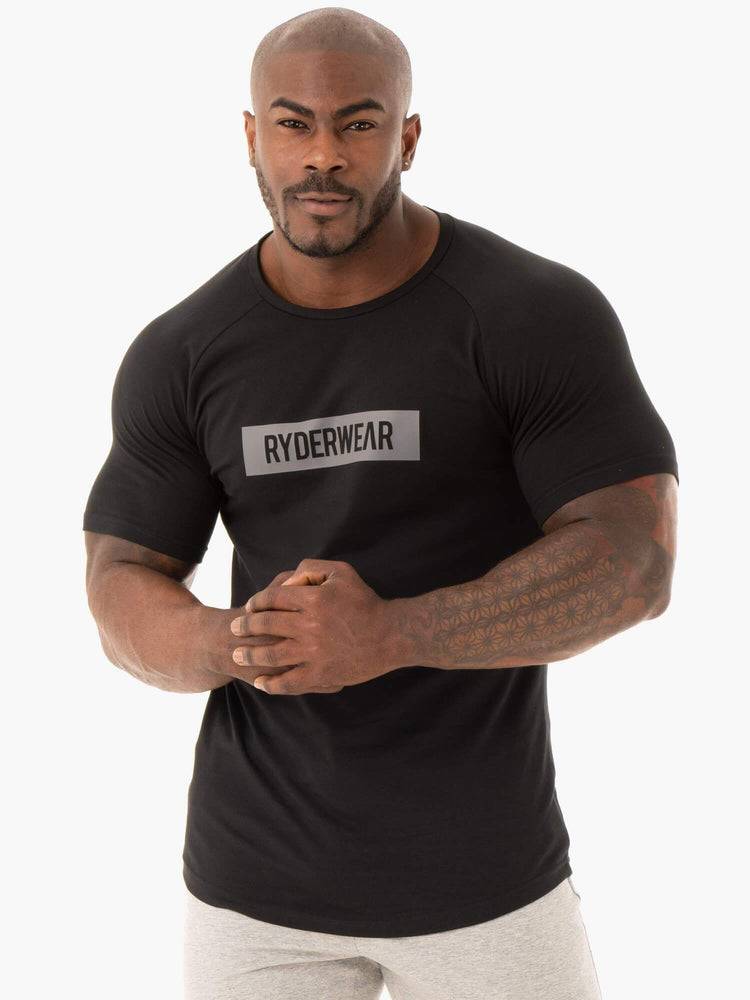 Black Ryderwear Men T Shirts Base Men\'s T Shirts | AU1197RW