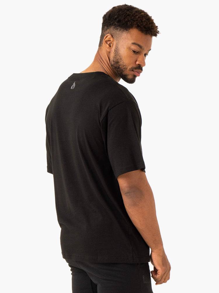 Black Ryderwear Men T Shirts Graphic Oversized Unisex Men's T Shirts | AU1239ZG