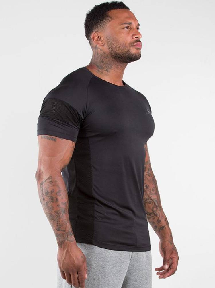 Black Ryderwear Men T Shirts Iron Men's T Shirts | AU1250TV