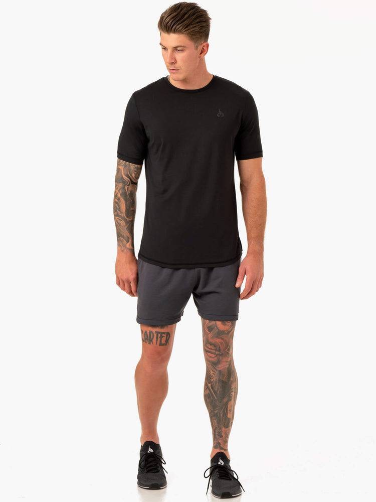 Black Ryderwear Men T Shirts Optimal Mesh Men's T Shirts | AU1262JJ