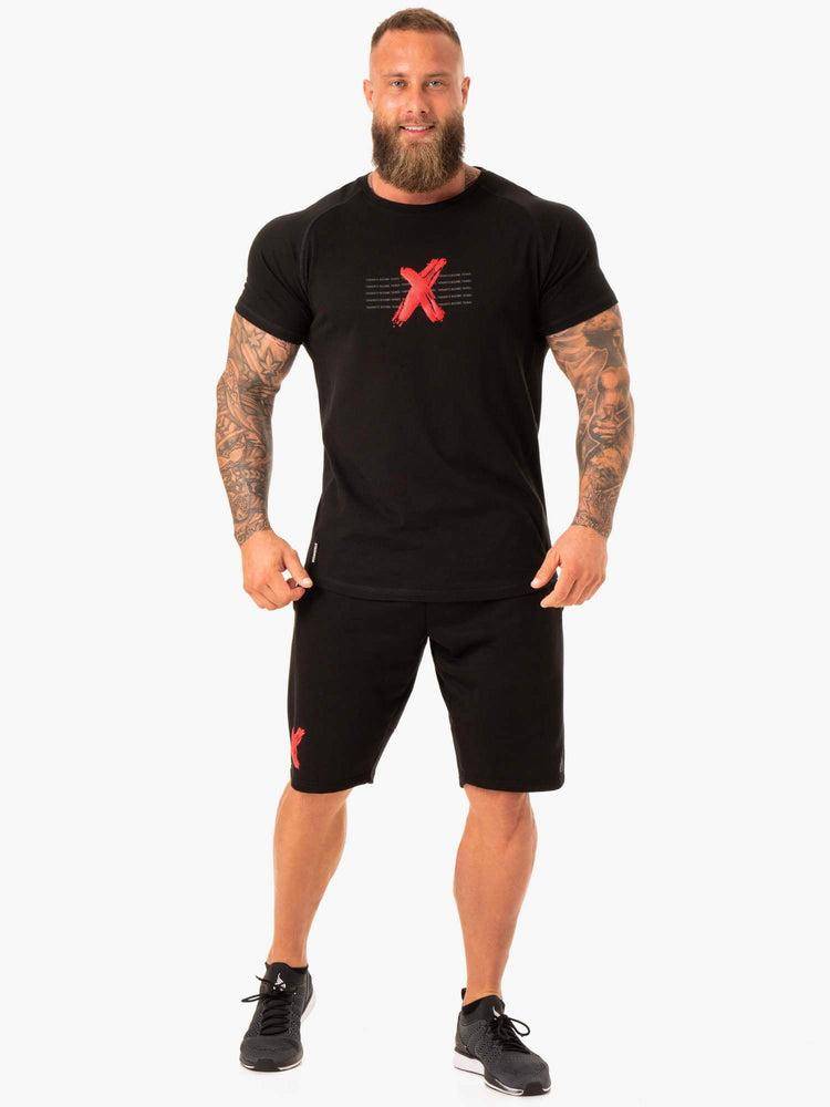 Black Ryderwear Men T Shirts RWXKG Men's T Shirts | AU1292XF