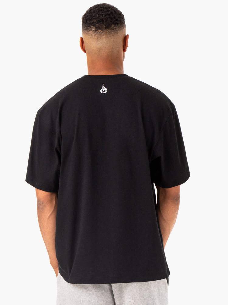 Black Ryderwear Men T Shirts Recharge Men's T Shirts | AU1287HK