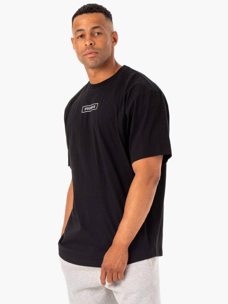 Black Ryderwear Men T Shirts Recharge Men's T Shirts | AU1287HK