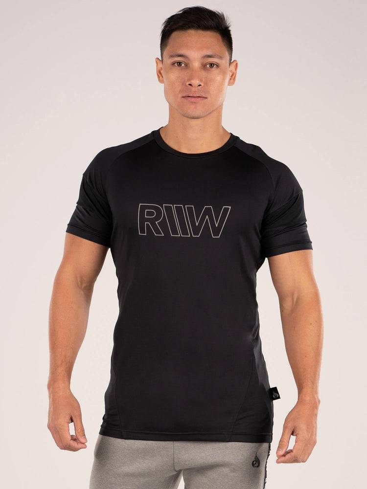 Black Ryderwear Men T Shirts Shield Men's T Shirts | AU1293CE