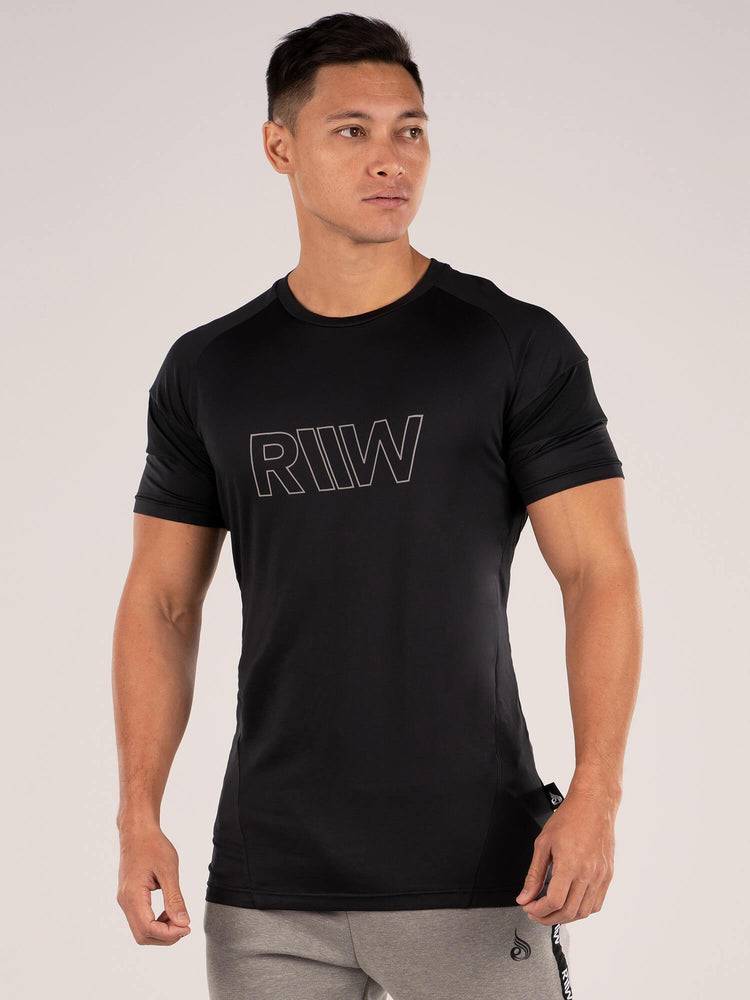 Black Ryderwear Men T Shirts Shield Men's T Shirts | AU1293CE