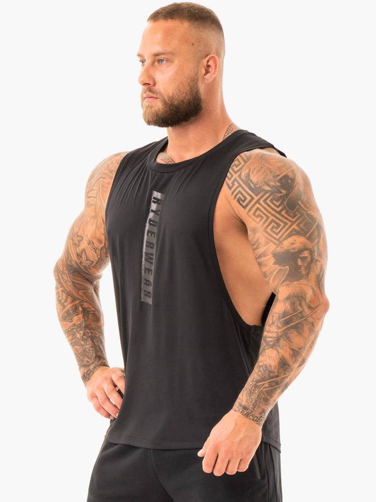 Black Ryderwear Men Tanks Combat Baller Tank Men's Tanks | AU1076DN