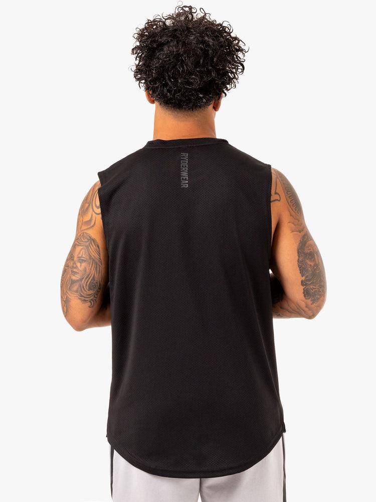 Black Ryderwear Men Tanks Enhance Muscle Tank Men's Tanks | AU1089MA