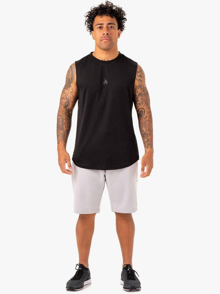 Black Ryderwear Men Tanks Enhance Muscle Tank Men's Tanks | AU1089MA