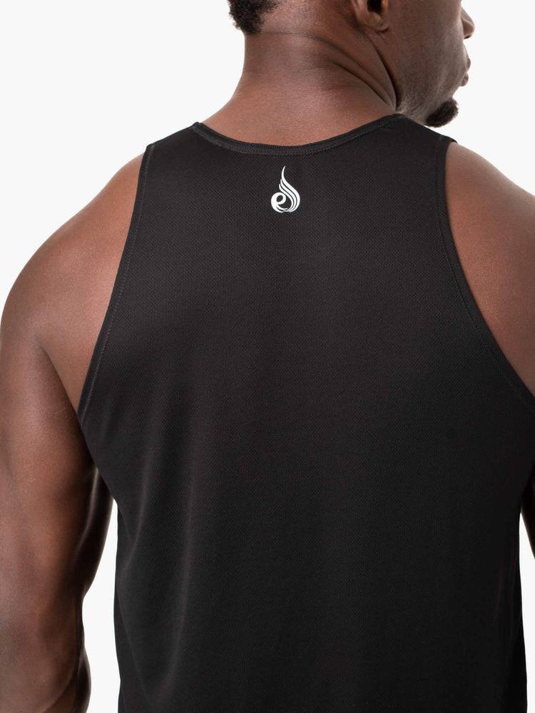 Black Ryderwear Men Tanks Heighten Mesh Regular Tank Men's Tanks | AU1118EX