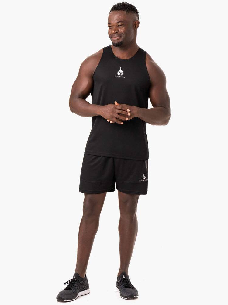 Black Ryderwear Men Tanks Heighten Mesh Regular Tank Men's Tanks | AU1118EX