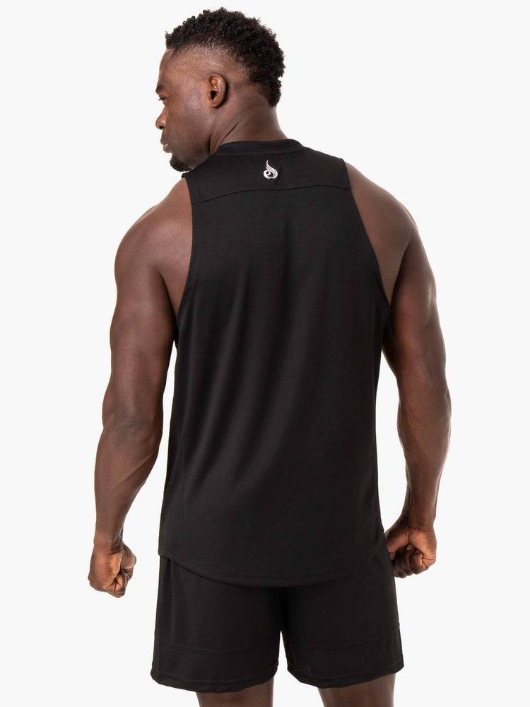 Black Ryderwear Men Tanks Lift Mesh Baller Tank Men's Tanks | AU1140NB