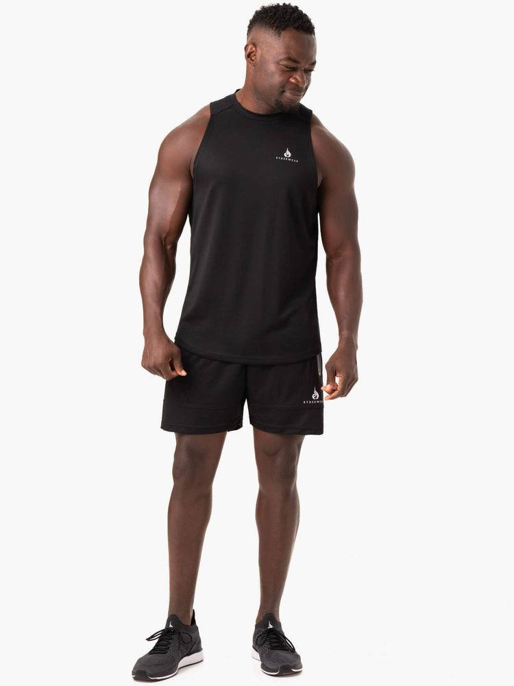 Black Ryderwear Men Tanks Lift Mesh Baller Tank Men's Tanks | AU1140NB