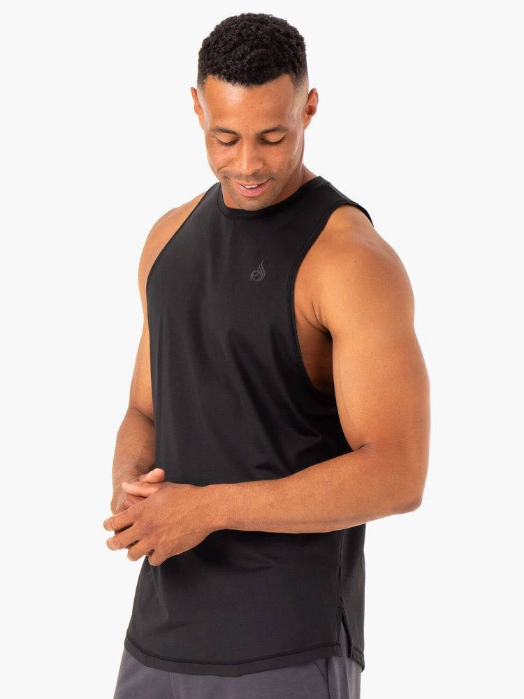 Black Ryderwear Men Tanks Optimal Mesh Tank Men's Tanks | AU1151PQ