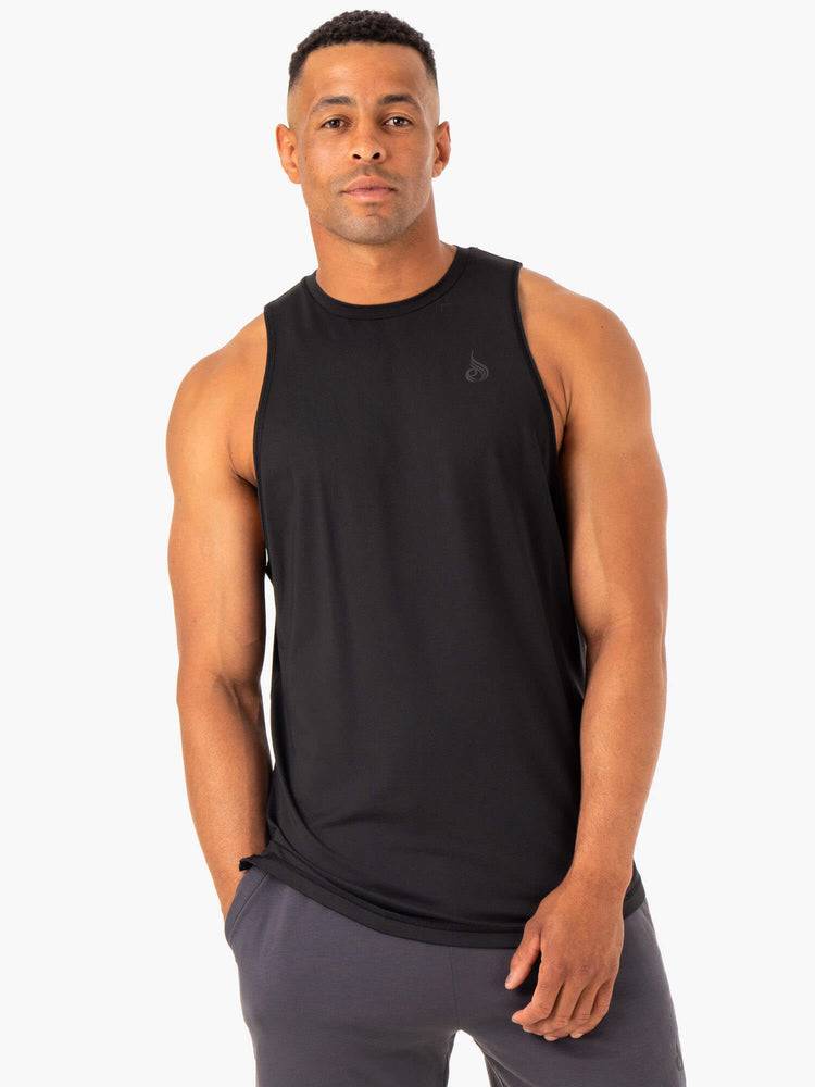 Black Ryderwear Men Tanks Optimal Mesh Tank Men\'s Tanks | AU1151PQ