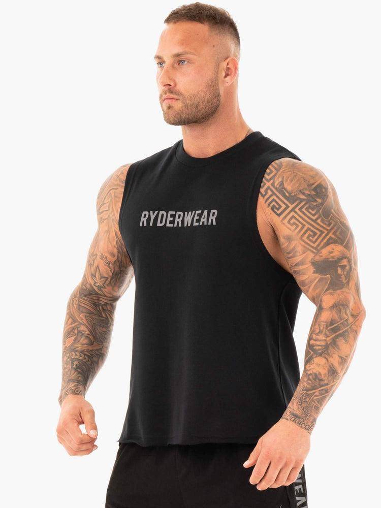 Black Ryderwear Men Tanks Performance Baller Tank Men's Tanks | AU1162XF