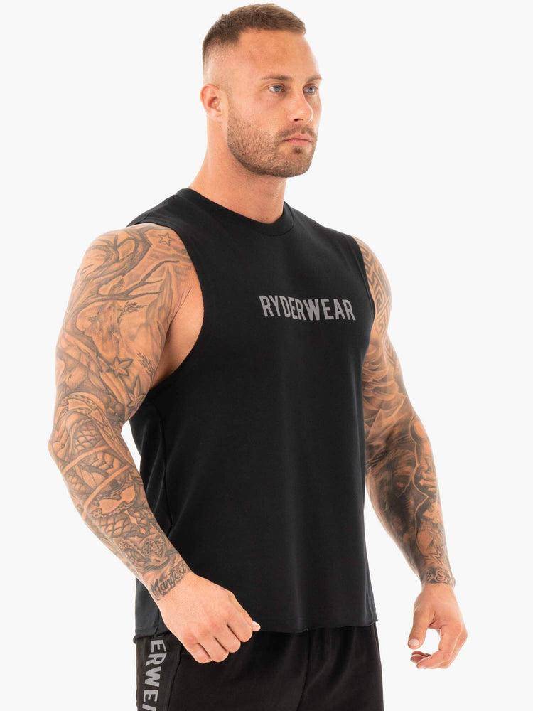 Black Ryderwear Men Tanks Performance Baller Tank Men's Tanks | AU1162XF