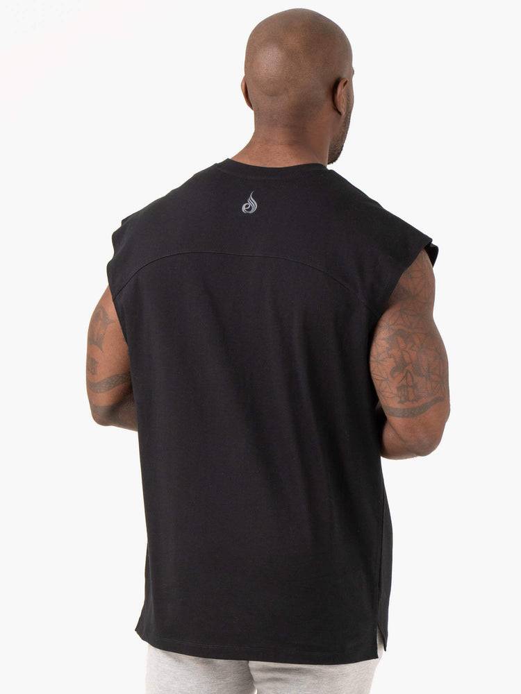 Black Ryderwear Men Tanks Pursuit Wide Cut Tank Men's Tanks | AU1166NB