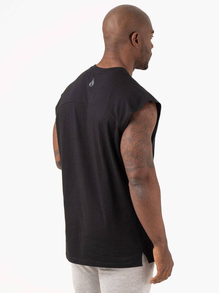 Black Ryderwear Men Tanks Pursuit Wide Cut Tank Men's Tanks | AU1166NB