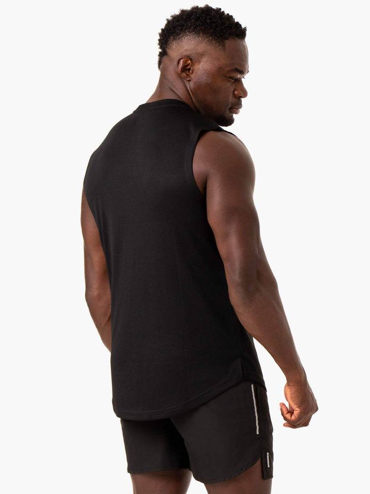 Black Ryderwear Men Tanks Reflex Mesh Baller Tank Men's Tanks | AU1171RW