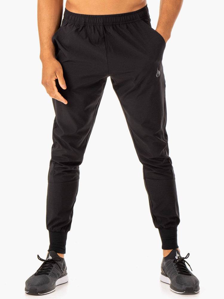 Black Ryderwear Men Track Pants Division Woven Joggers Men's Track Pants | AU1006XF