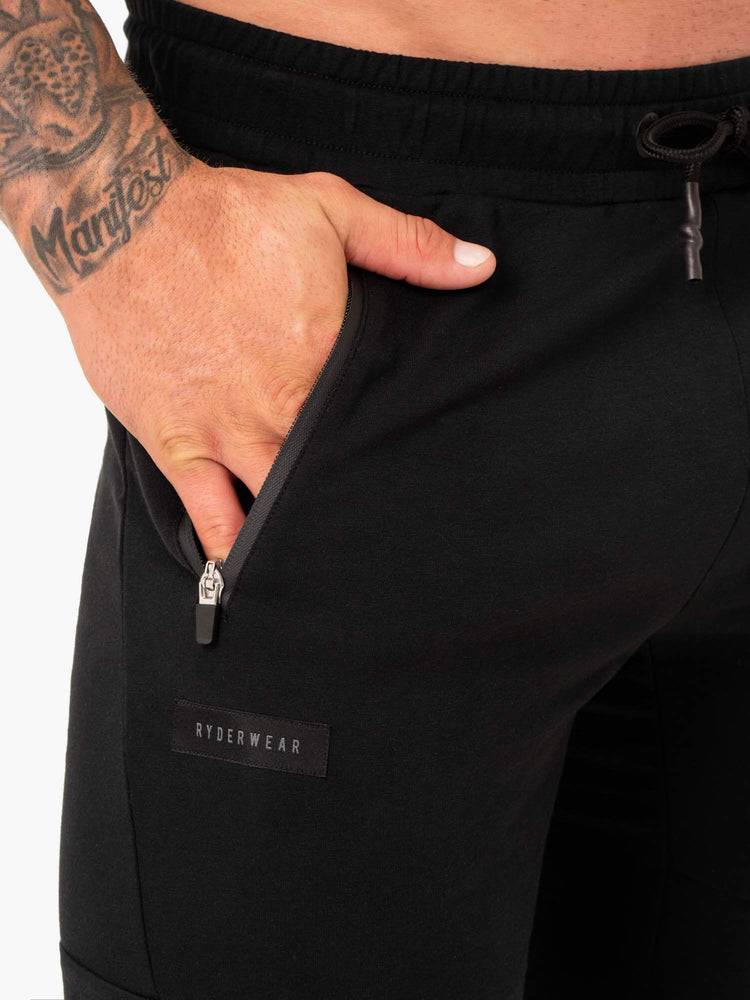 Black Ryderwear Men Track Pants Endurances Men's Track Pants | AU1008VD