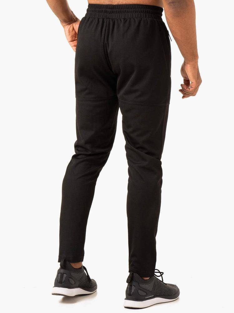 Black Ryderwear Men Track Pants Mesh Training Men's Track Pants | AU1027HK