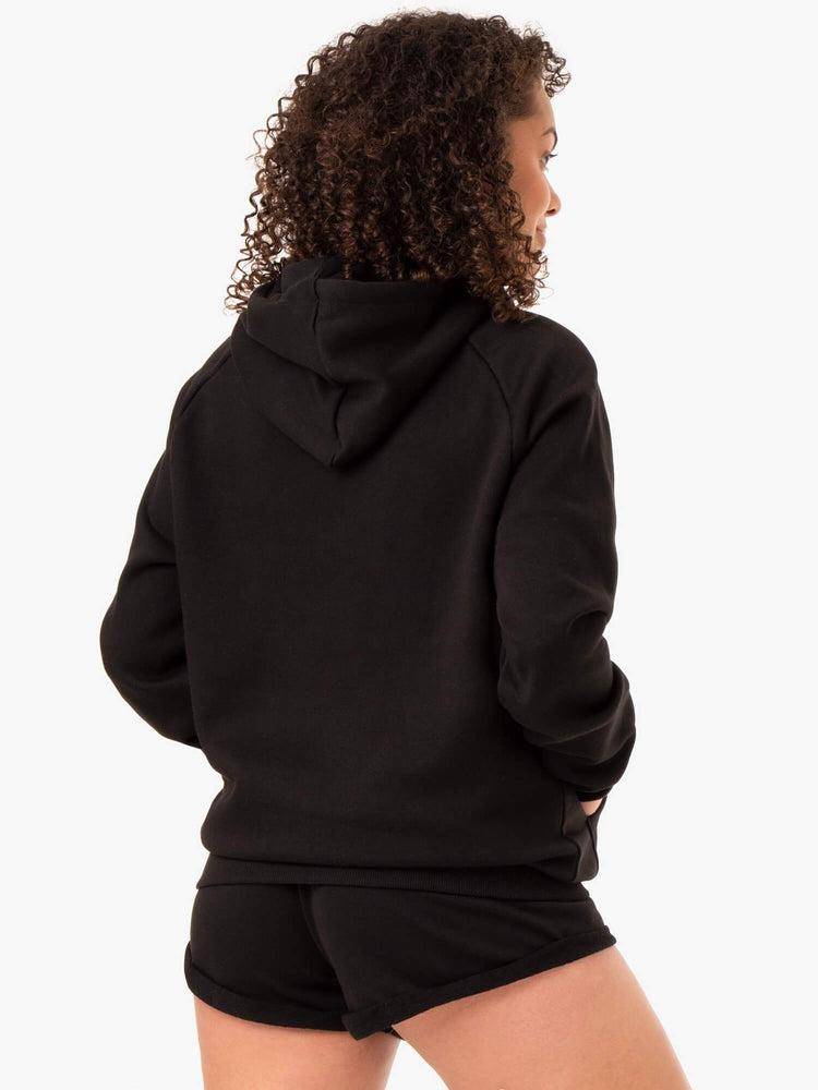 Black Ryderwear Women Hoodie Off Duty Fleece Women's Hoodie | AU1672AP