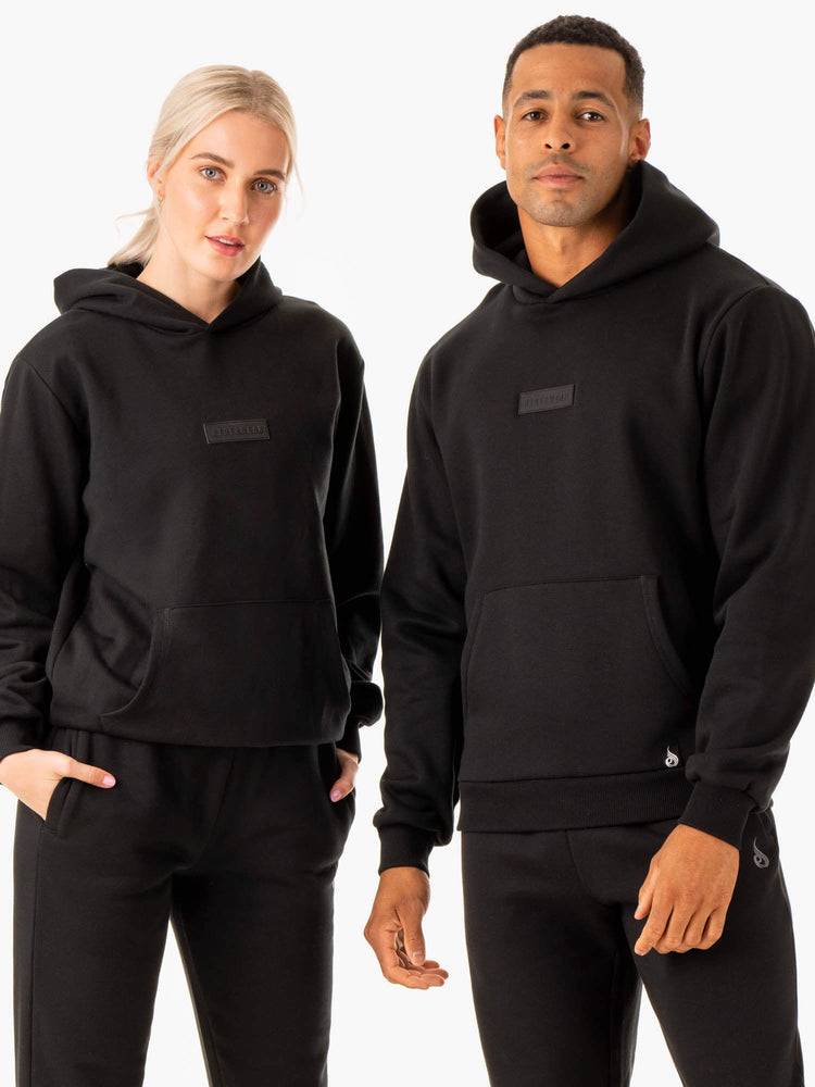 Black Ryderwear Women Hoodie Unisex Pullover Women's Hoodie | AU1684VD