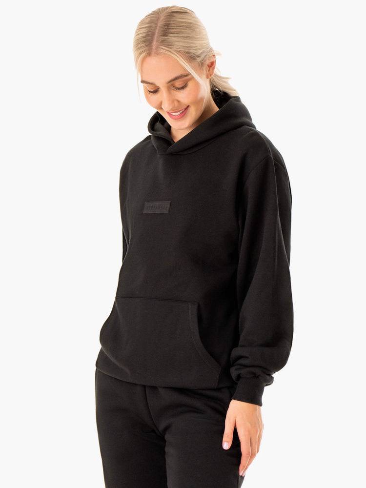 Black Ryderwear Women Hoodie Unisex Pullover Women's Hoodie | AU1684VD