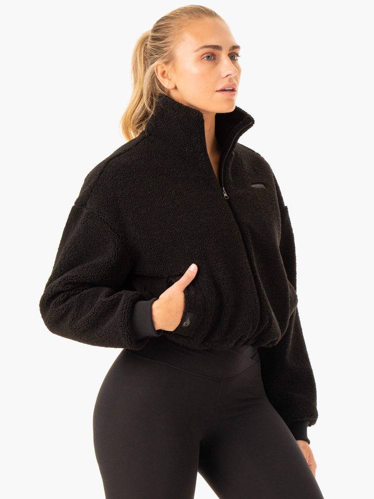 Black Ryderwear Women Jackets Element Teddy Women's Jackets | AU1724AP