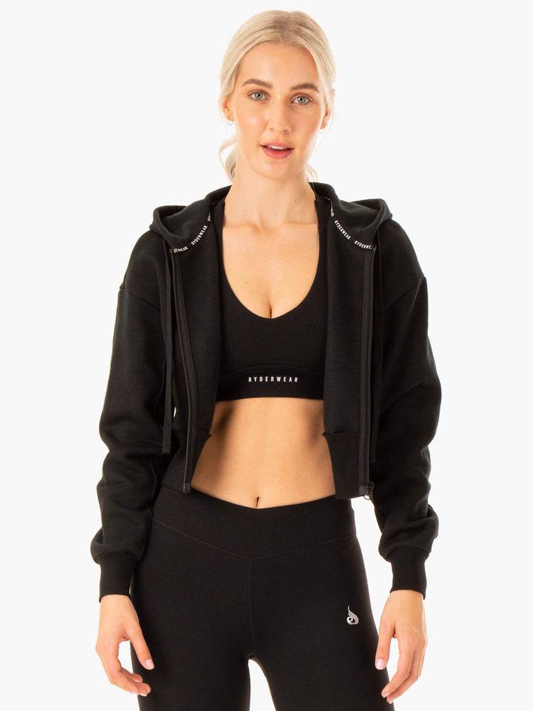 Black Ryderwear Women Jackets Revival Zip Up Women's Jackets | AU1712NB