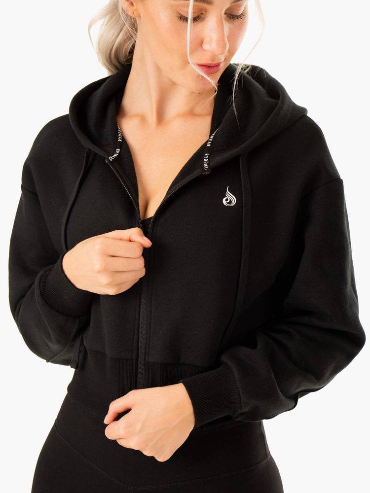 Black Ryderwear Women Jackets Revival Zip Up Women's Jackets | AU1712NB