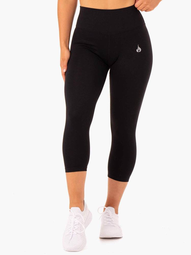 Black Ryderwear Women Leggings Base 7/8 High Waisted Women's Leggings | AU1876UT