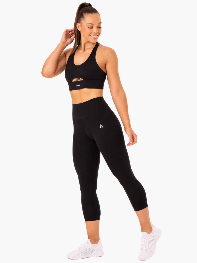 Black Ryderwear Women Leggings Base 7/8 High Waisted Women's Leggings | AU1876UT