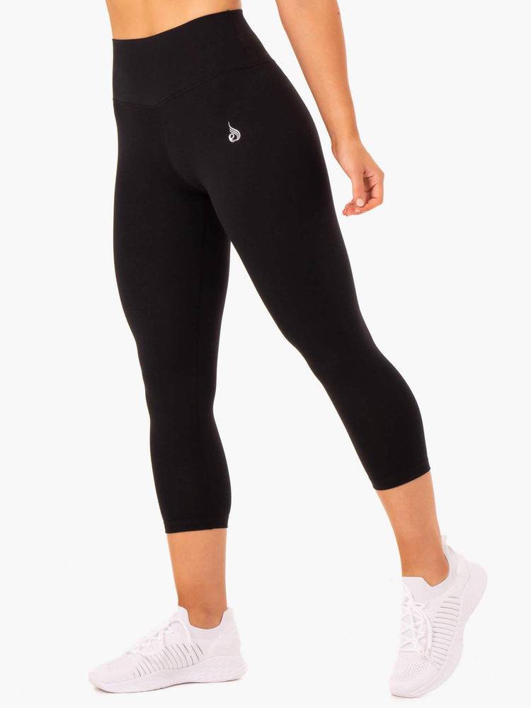 Black Ryderwear Women Leggings Base 7/8 High Waisted Women\'s Leggings | AU1876UT