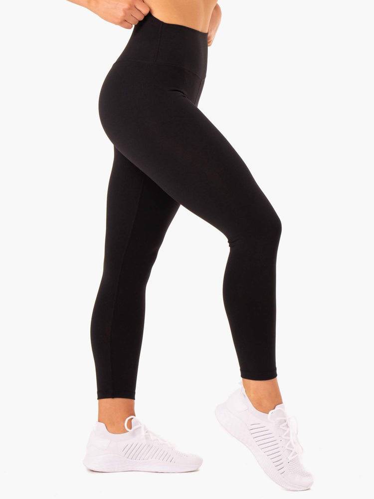 Black Ryderwear Women Leggings Base Full Length High Waisted Women's Leggings | AU1912JJ