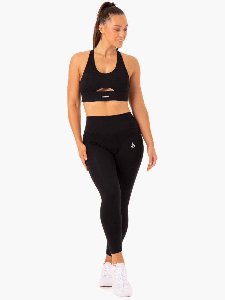 Black Ryderwear Women Leggings Base Full Length High Waisted Women's Leggings | AU1912JJ