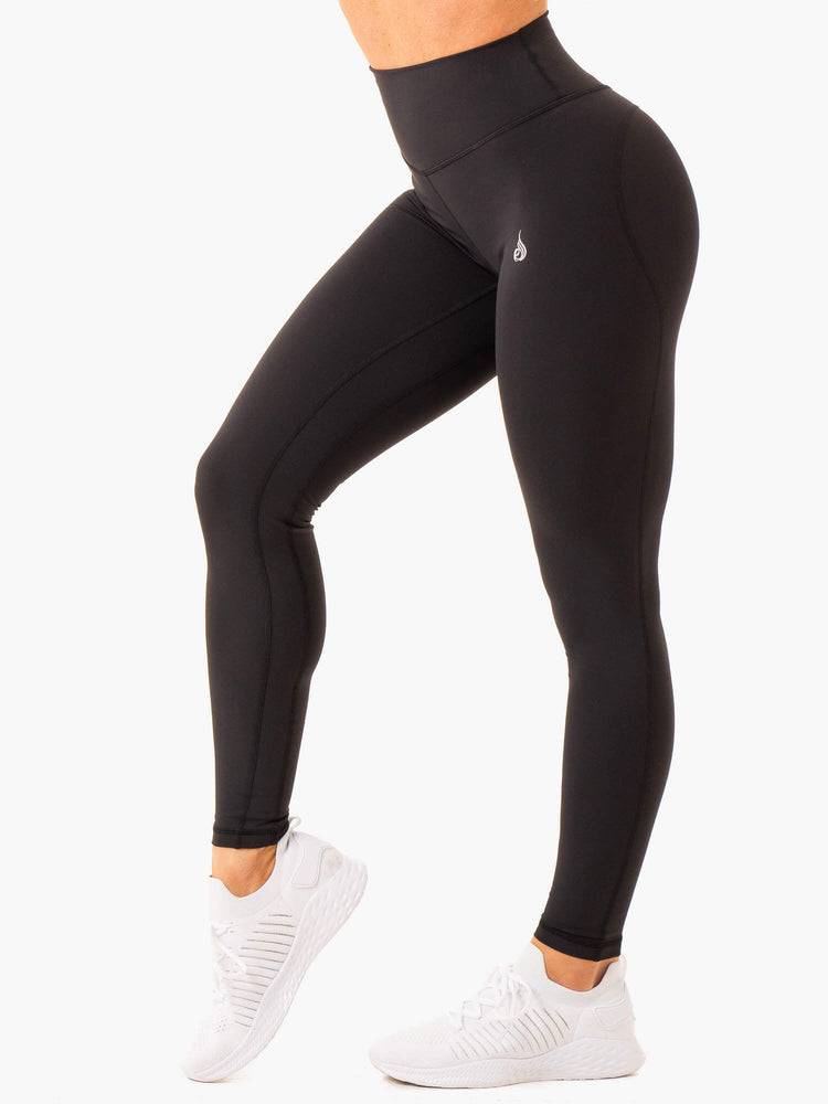 Black Ryderwear Women Leggings Frequency High Waisted Women's Leggings | AU1856DN