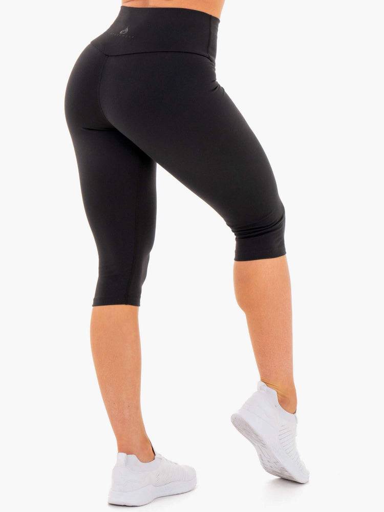 Black Ryderwear Women Leggings Motion High Waisted Capri Women's Leggings | AU1886JJ