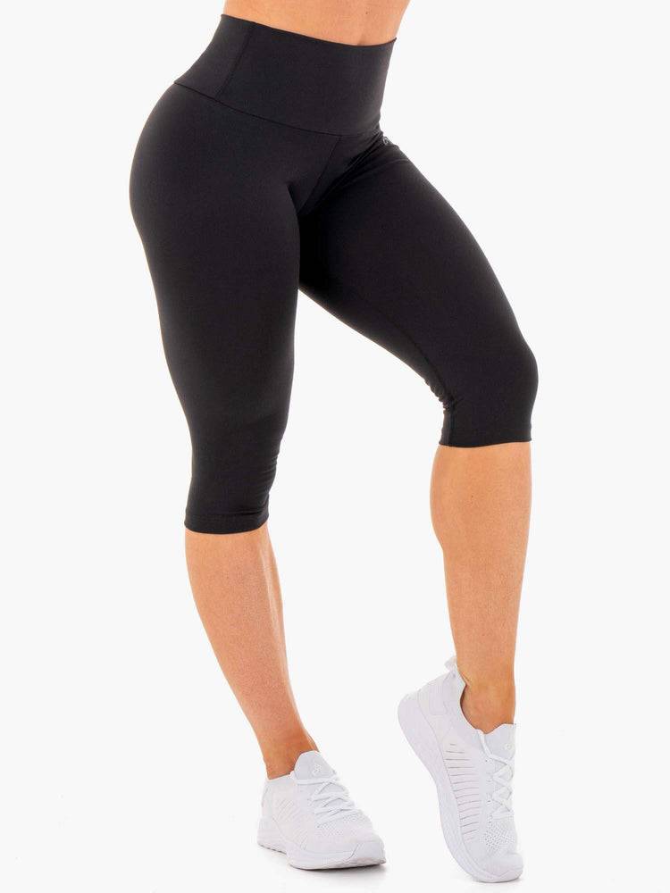 Black Ryderwear Women Leggings Motion High Waisted Capri Women's Leggings | AU1886JJ