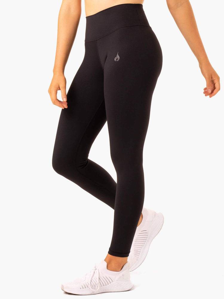 Black Ryderwear Women Leggings Movement High Waisted Pocket Women's Leggings | AU1875YU