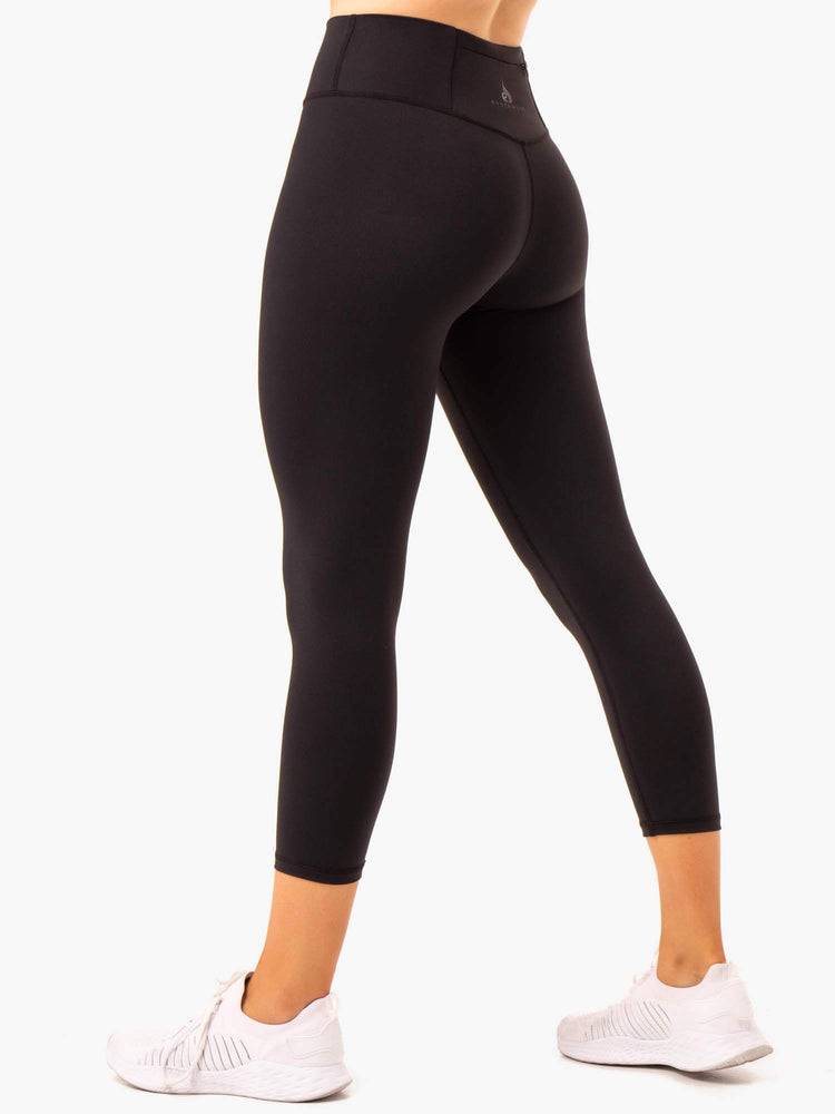 Black Ryderwear Women Leggings Movement High Waisted 7/8 Pocket Women's Leggings | AU1878OR