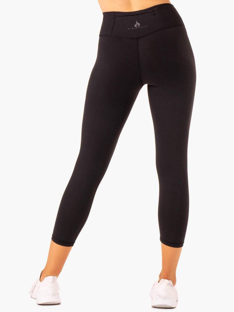 Black Ryderwear Women Leggings Movement High Waisted 7/8 Pocket Women's Leggings | AU1878OR