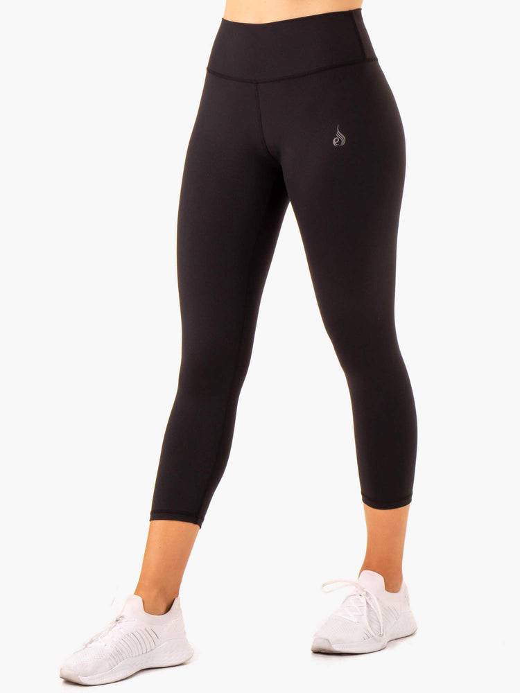 Black Ryderwear Women Leggings Movement High Waisted 7/8 Pocket Women\'s Leggings | AU1878OR