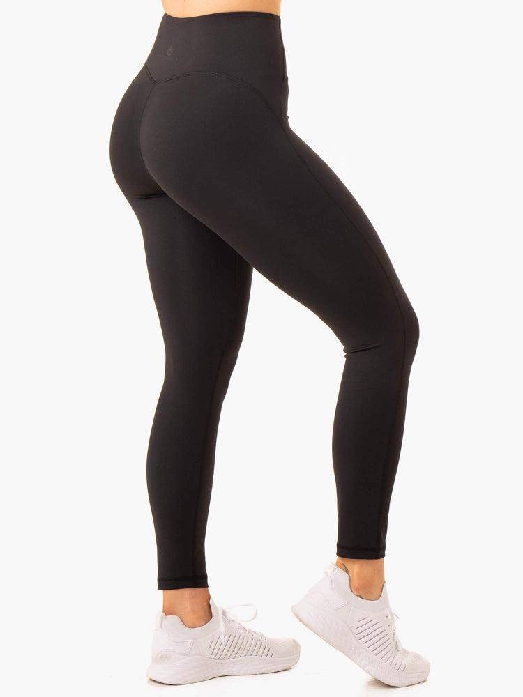 Black Ryderwear Women Leggings NKD Frame High Waisted Women's Leggings | AU1842NB