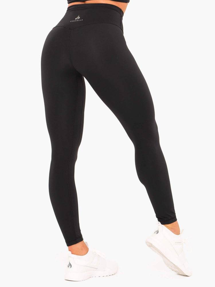 Black Ryderwear Women Leggings NKD High Waisted Women's Leggings | AU1762VD